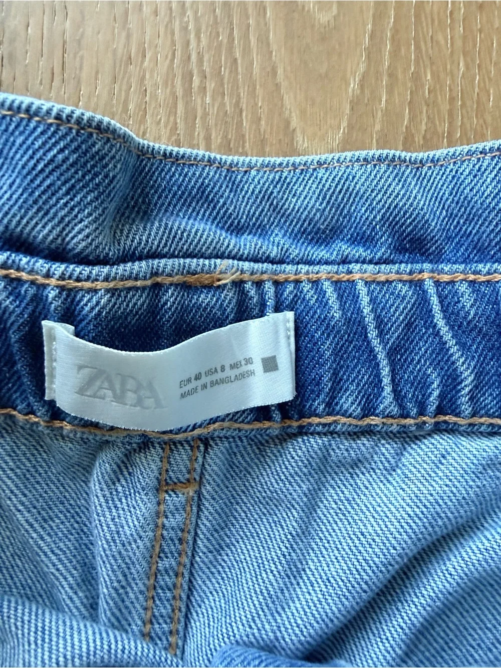 Zara paperbag waist denim shorts